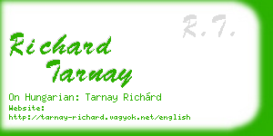 richard tarnay business card